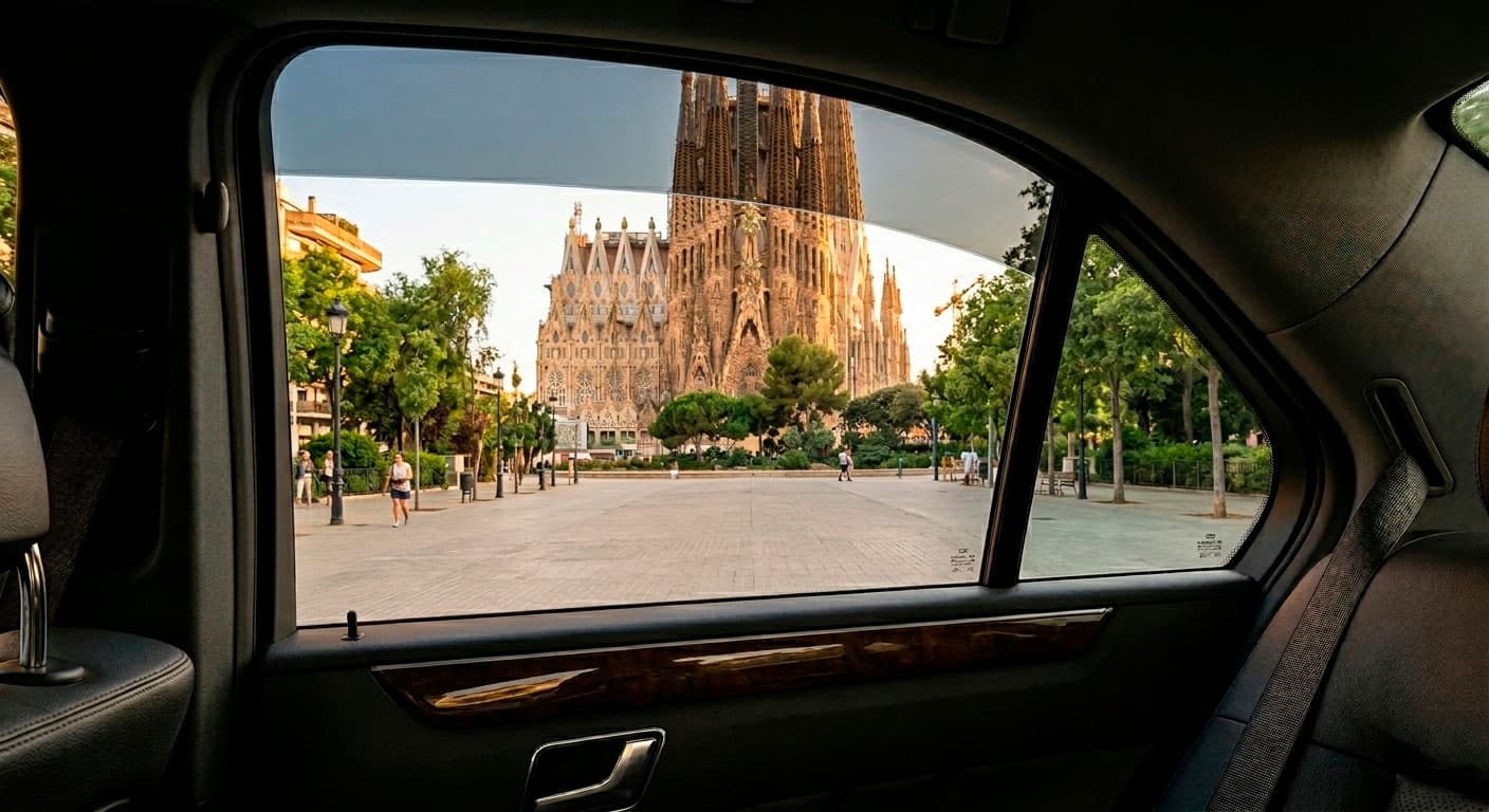 City tour en taxi privado por Barcelona — Sagrada Família, Gaudí y Barceloneta desde Castelldefels