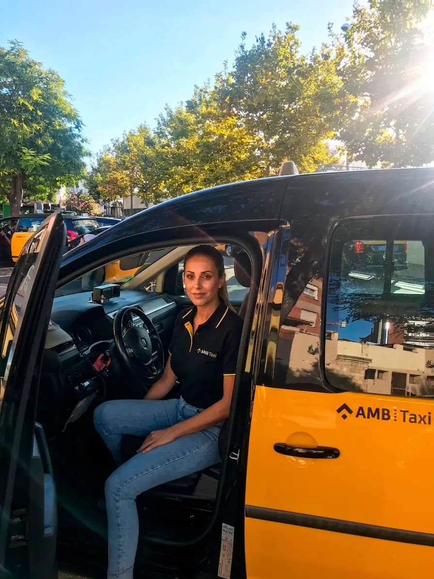 Conductora de taxi en Castelldefels, servicio local y profesional