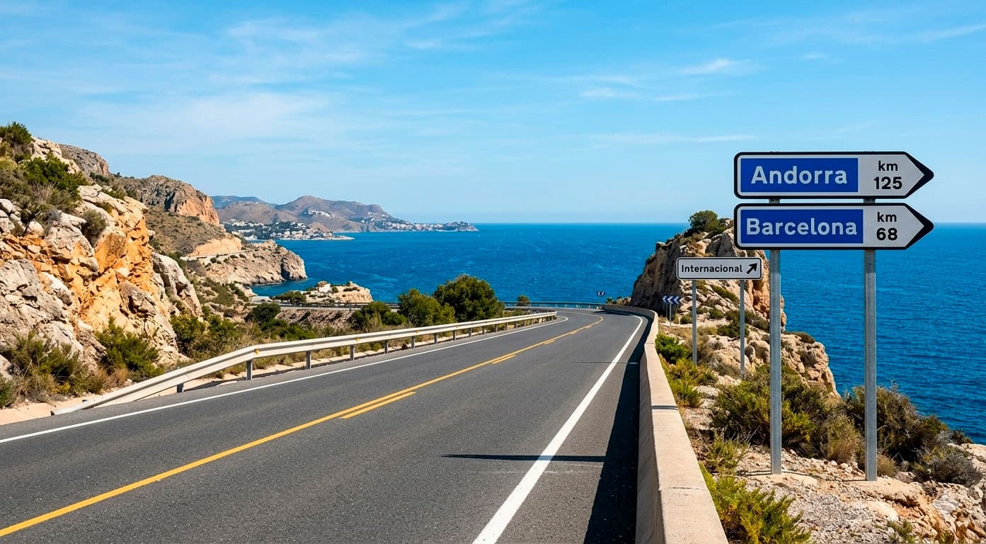 Taxi de larga distancia a Andorra desde Barcelona y Castelldefels — traslado privado con conductor exclusivo